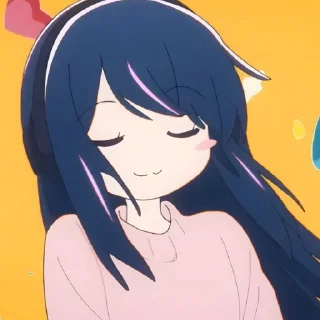 ☺ emoji (ㅅ˙³˙)♡ Hoshino Ai ヾ(❀╹◡╹)ﾉﾞ Telegram sticker 13 of 46