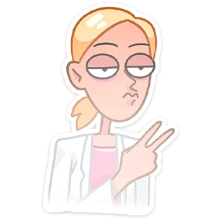 ✌ emoji Доктор Алексеева от @TgSticker Telegram sticker 17 of 49