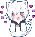 😍 emoji Mafumafu Sticker (cat) :: @line_stickers Telegram sticker 7 of 80