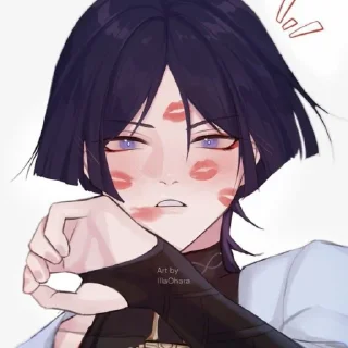 😳 emoji Скарамучча Telegram sticker 8 of 98