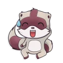 😅 emoji Jessie Racoon Telegram sticker 8 of 25