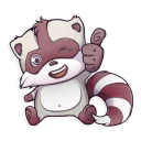 👍 emoji Jessie Racoon Telegram sticker 1 of 25