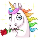 🌹 emoji Unicorn Telegram sticker 11 of 30