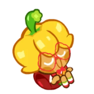 🫑 emoji Bell Pepper Cookie! Telegram sticker 22 of 73