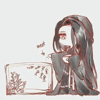 🖤 emoji Хэ Сюань @kitayfandoma Telegram sticker 8 of 43