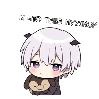 ❔ emoji Рики-кун - @tg_sticks Telegram sticker 3 of 16