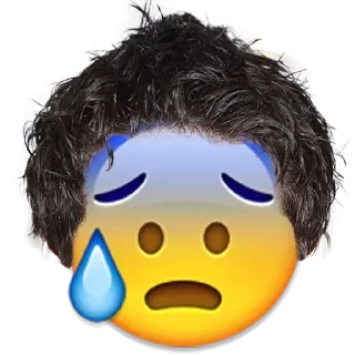 😰 emoji @TVstickers Fuzzy Telegram sticker 24 of 30