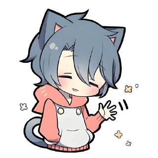 👋 emoji Котёнок Пепе @Nyasticks Telegram sticker 2 of 41