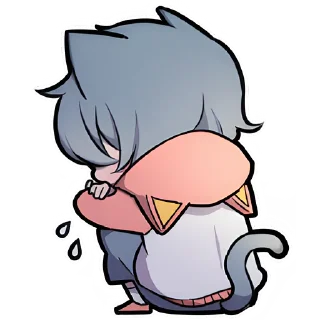 😔 emoji Котёнок Пепе @Nyasticks Telegram sticker 18 of 41