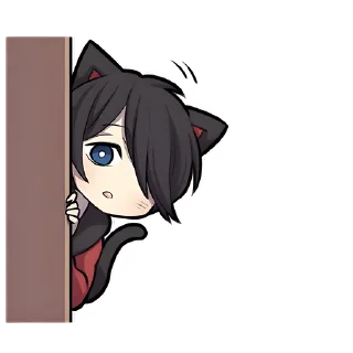 😶 emoji Чёрный котёнок 3 @Nyasticks Telegram sticker 23 of 41