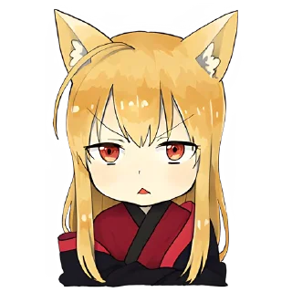 🤨 emoji Лисичка-тян @nyasticks Telegram sticker 7 of 41