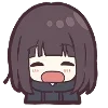 Sticker from Menhera-chan. Emoji :: @line_stickers