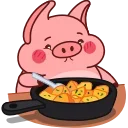 🥔 emoji Все стикеры в @Pig_and_friends "AnimatedPigValera" @Mari_Deinos Telegram sticker 19 of 114