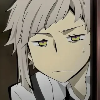 😐 emoji Бродячие псы @anime_sticks Telegram sticker 14 of 20