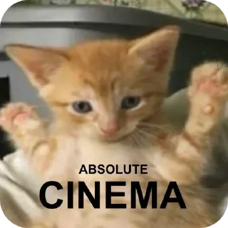 😎 emoji БОЛЬШЕ ⇨ @CLOOBHUB ABSOLUTE CINEMA СТИКЕРЫ ТГ TG Telegram sticker 12 of 85