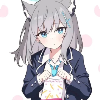 👄 emoji Sunaookami Shiroko Telegram sticker 13 of 90