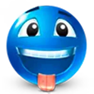 😛 emoji Blue face for Illeina Telegram sticker 18 of 120