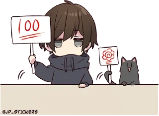 💯 emoji Menhera Kun Pt.3 @jp_stickers Telegram sticker 3 of 40