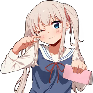 😉 emoji Школьница @Nyasticks Telegram sticker 10 of 43