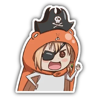 🤚 emoji Umaru Telegram sticker 7 of 10