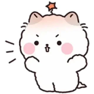 😠 emoji fluffy Telegram sticker 6 of 30