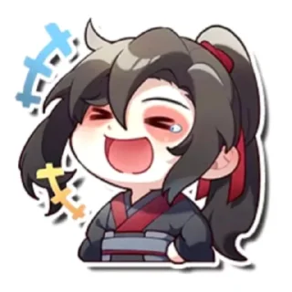😂 emoji wangxian 🤍 Telegram sticker 2 of 6