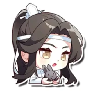 🐇 emoji wangxian 🤍 Telegram sticker 3 of 6