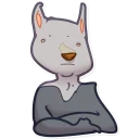 😐 emoji Crazy Dogs Telegram sticker 16 of 30