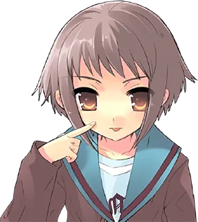 😛 emoji The Melancholy of Haruhi Suzumiya :: @line_stickers Telegram sticker 17 of 40