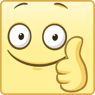 👍 emoji Квадратные Смайлы Telegram sticker 5 of 26