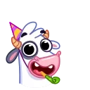🥳 emoji Cow Telegram sticker 14 of 25