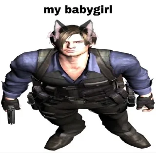 😼 emoji leon kennedy Telegram sticker 9 of 120