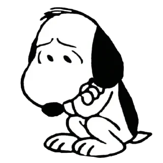 😥 emoji snoopy Telegram sticker 12 of 14