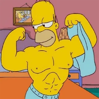 💪 emoji The Simpsons Telegram sticker 18 of 95