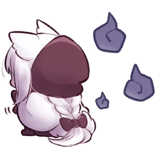 😔 emoji Девочка волчица @nyasticks Telegram sticker 7 of 41