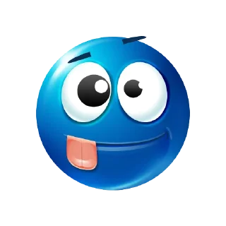 🤪 emoji blue emoji by @sshtukaa Telegram sticker 24 of 59
