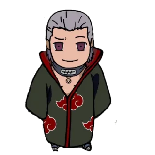 🙂 emoji Мини Акацуки Telegram sticker 7 of 11