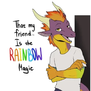 🌈 emoji Rainbow Dragon Telegram sticker 13 of 28