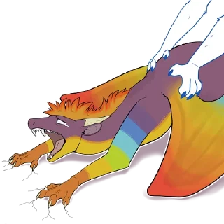 😱 emoji Rainbow Dragon Telegram sticker 22 of 28
