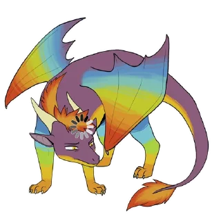 😵‍💫 emoji Rainbow Dragon Telegram sticker 21 of 28