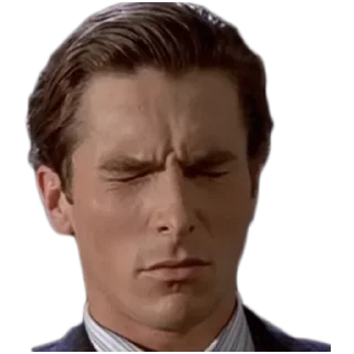 😑 emoji American Psycho Telegram sticker 14 of 42