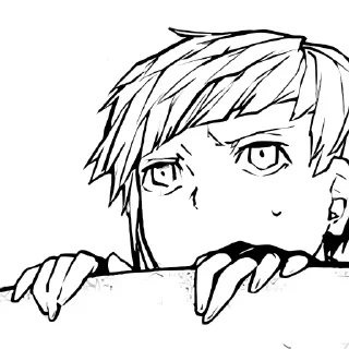 😶 emoji @weihrs Ацуши Накаджима Telegram sticker 16 of 65