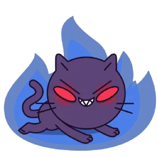 😡 emoji chaos cat Telegram sticker 3 of 15