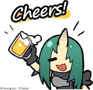 🍻 emoji Arknights Telegram sticker 22 of 40