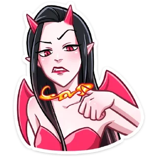 #️⃣ emoji Дьяволица Telegram sticker 21 of 48