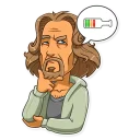 🙄 emoji The Dude Telegram sticker 20 of 35