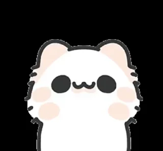 Sticker from silly cat