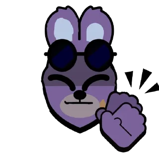 👏 emoji Glamrock Bonnie forest and tvs Telegram sticker 6 of 39