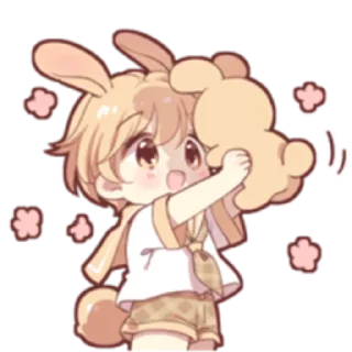 🍧 emoji Rabbit boy @nyakwii Telegram sticker 13 of 25