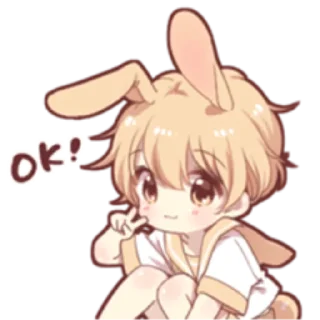 🍧 emoji Rabbit boy @nyakwii Telegram sticker 6 of 25